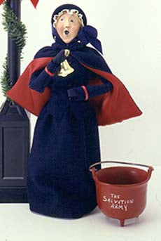 1994 Salvation Army Lassie with Bell & Kettle Byers' Choice LTD. 1994 Salvation Army Lassie with Bell & Kettle Byers' Choice LTD.