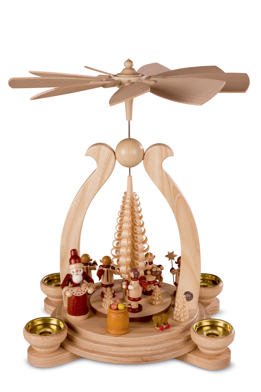 Santa Giving X-Mas Presents Large Arch - German Pyramid