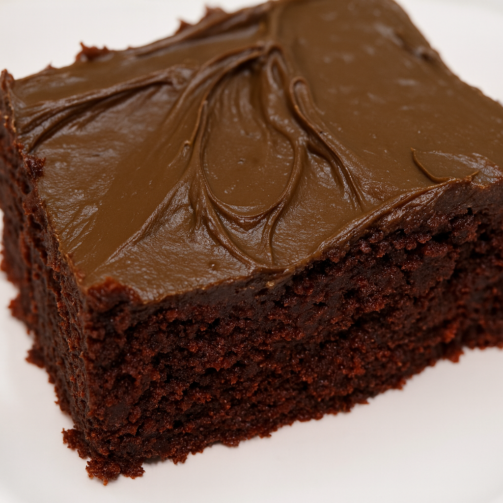 Photo of a piece of Grandma’s Chocolate Cake