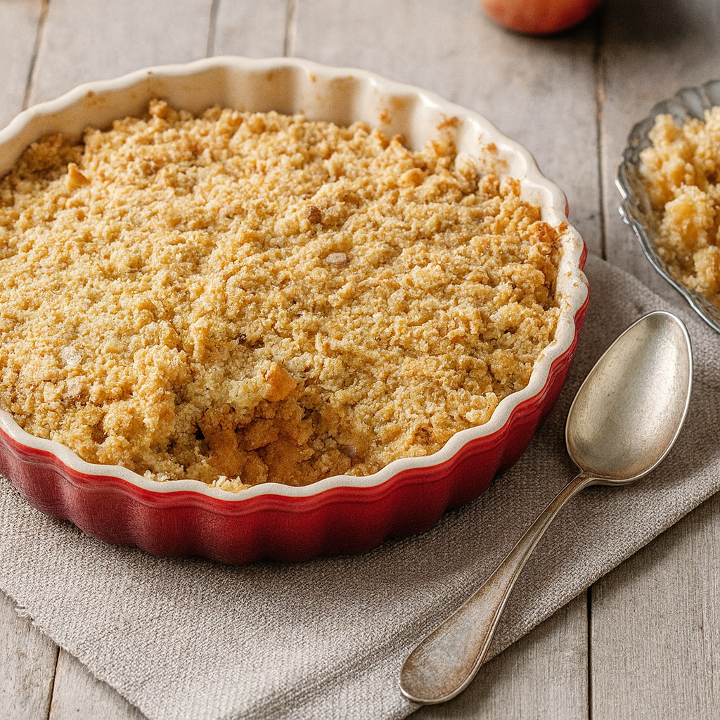 Photo of a pan of Apple Crisp
