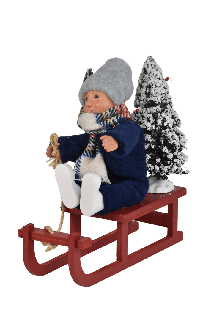 Toddler on Sled