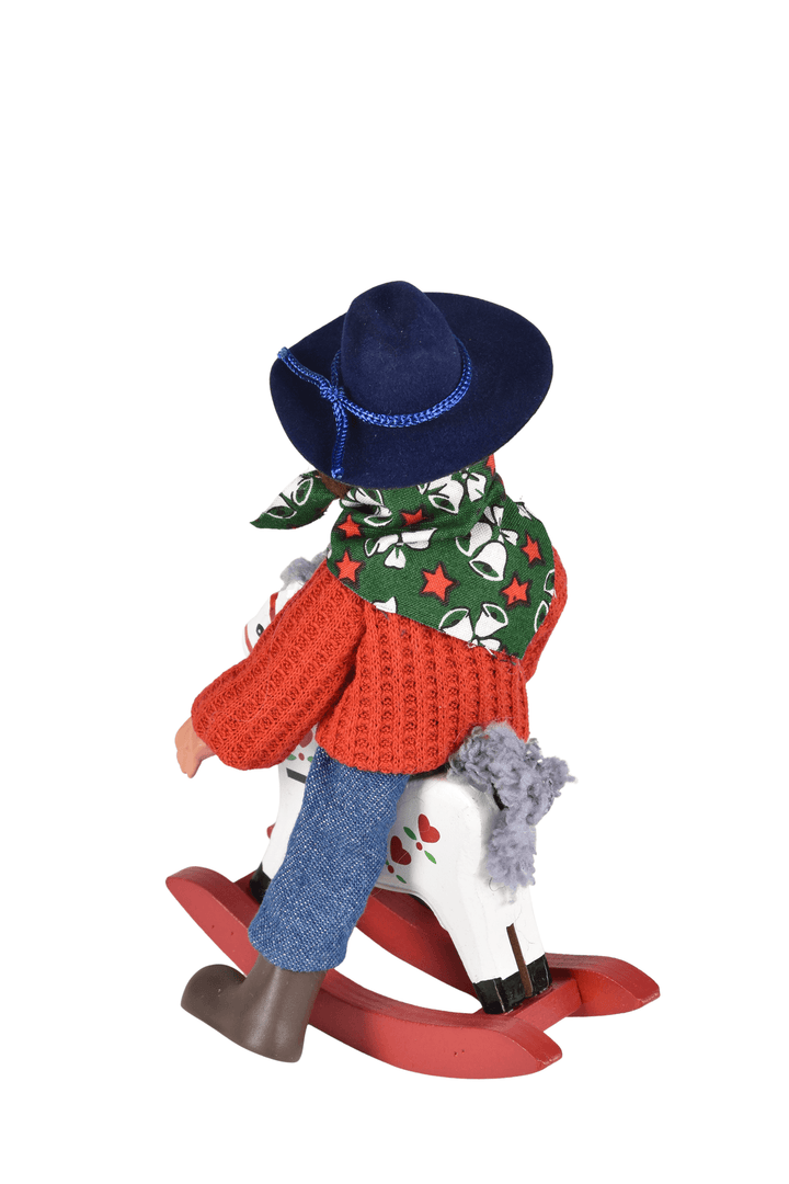Toddler with Rocking Horse
