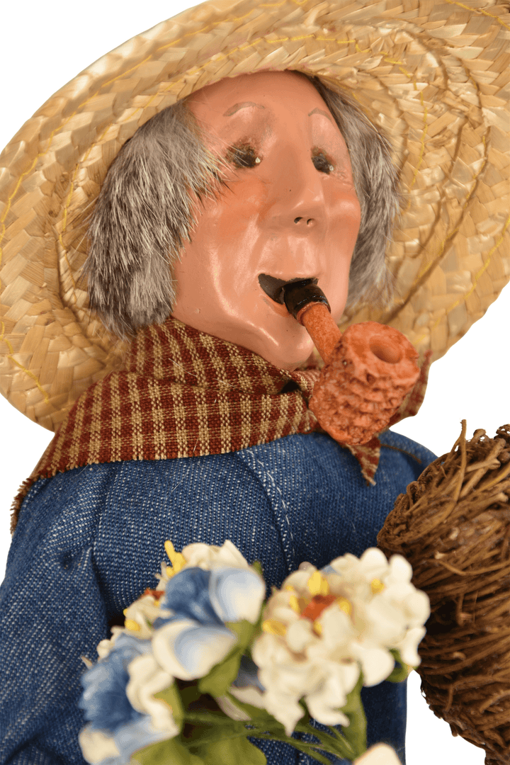 Gardening Man with Pipe