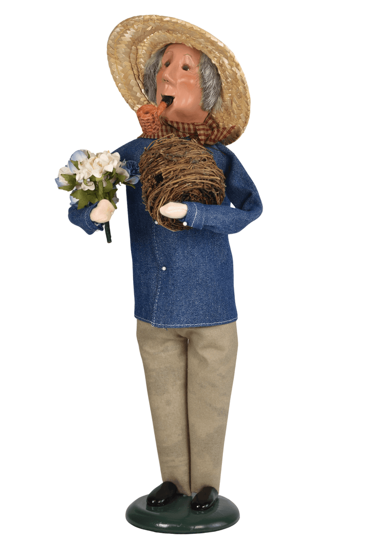 Gardening Man with Pipe
