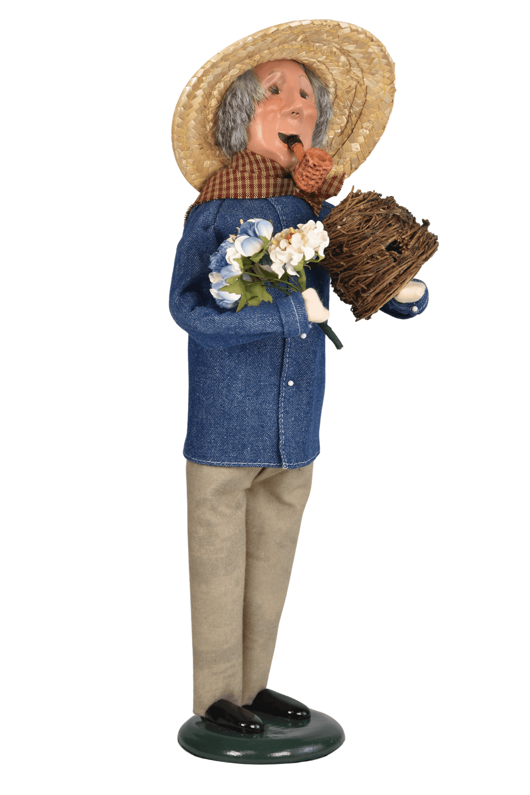 Gardening Man with Pipe