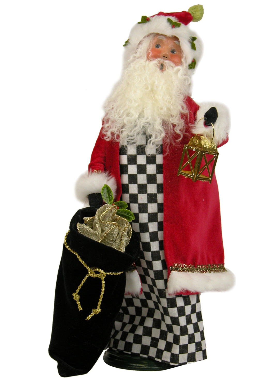 2014  Santa with Black/White Check