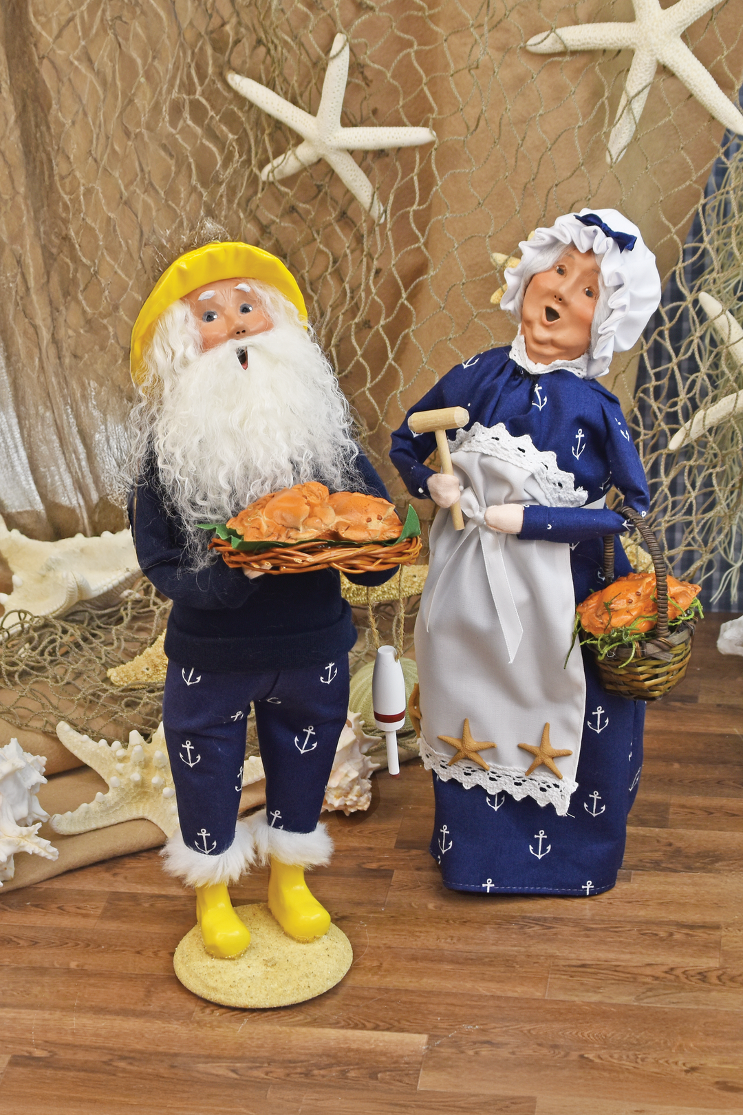 Nautical Mrs Claus with Crabs