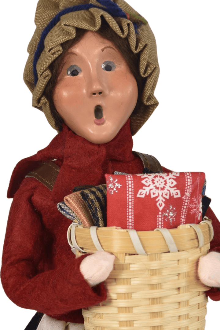 Woman Selling Fabrics