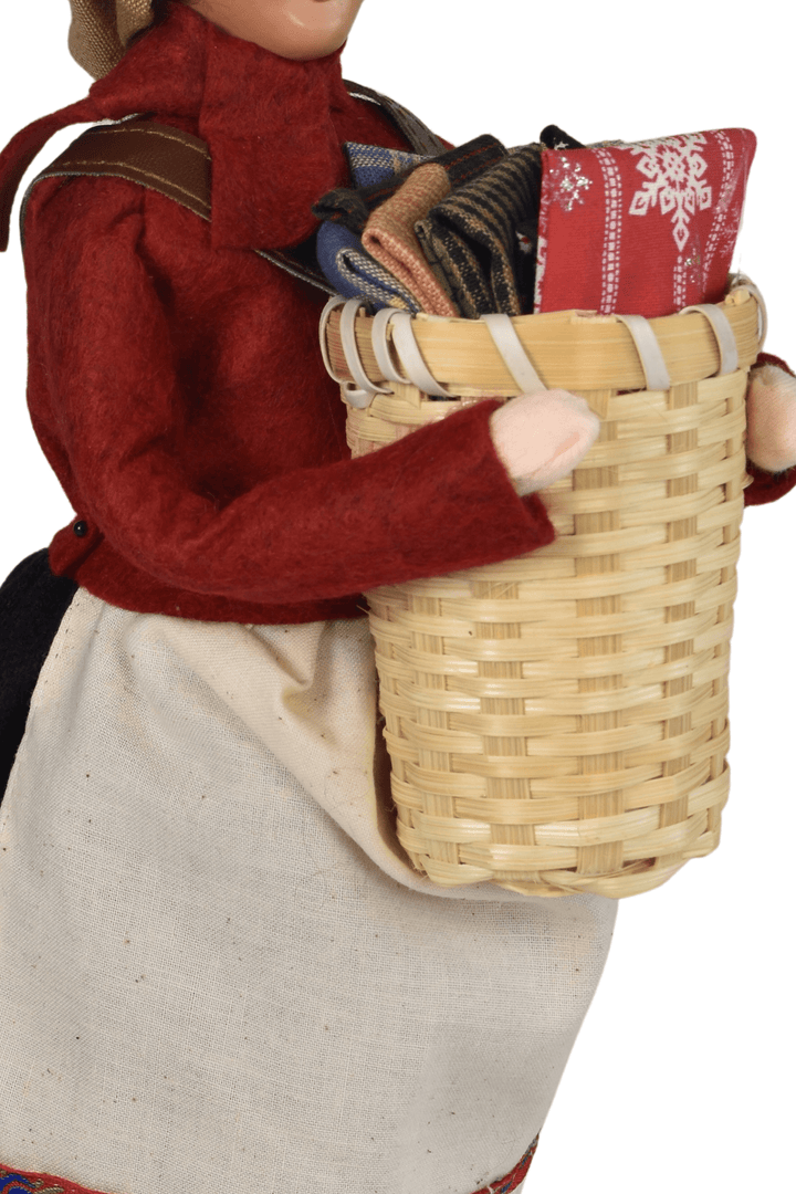 Woman Selling Fabrics