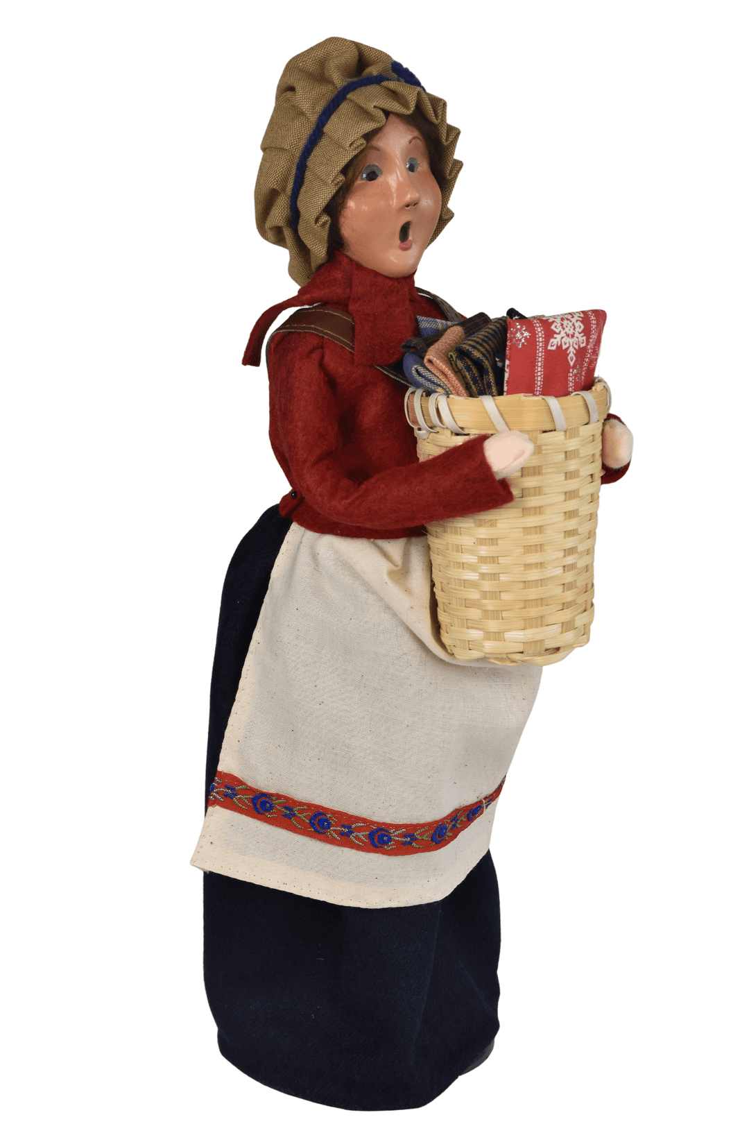Woman Selling Fabrics