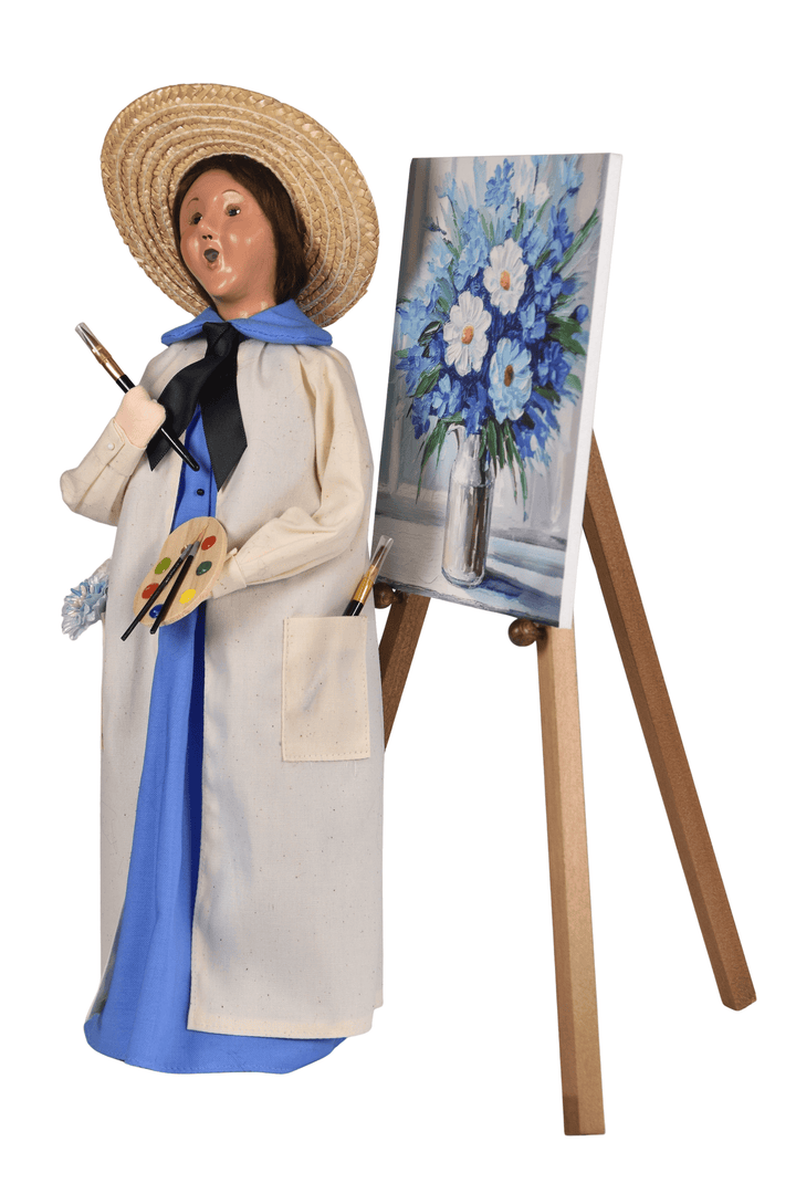 Artist Painting Flowers