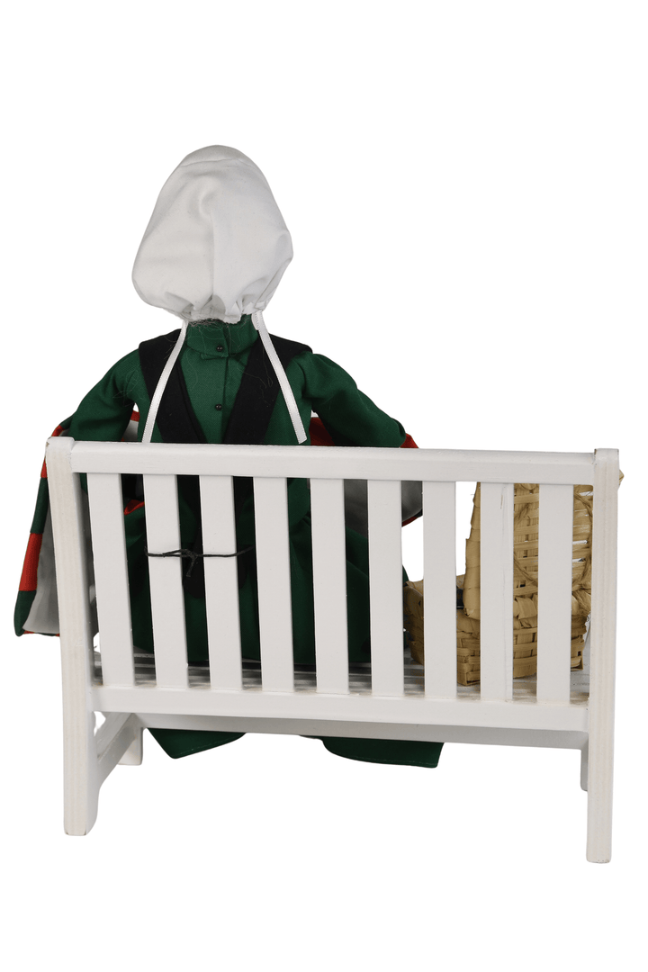 Amish Grandmother on Bench
