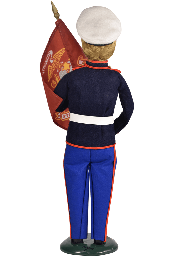 Marine Woman with Flag