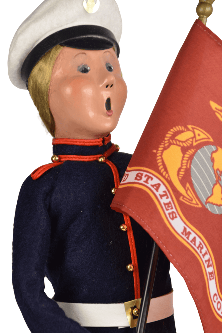Marine Woman with Flag
