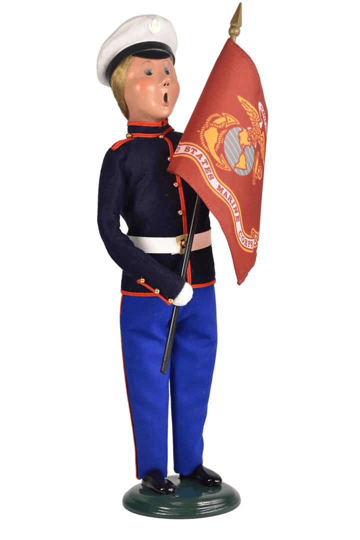 Marine Woman with Flag