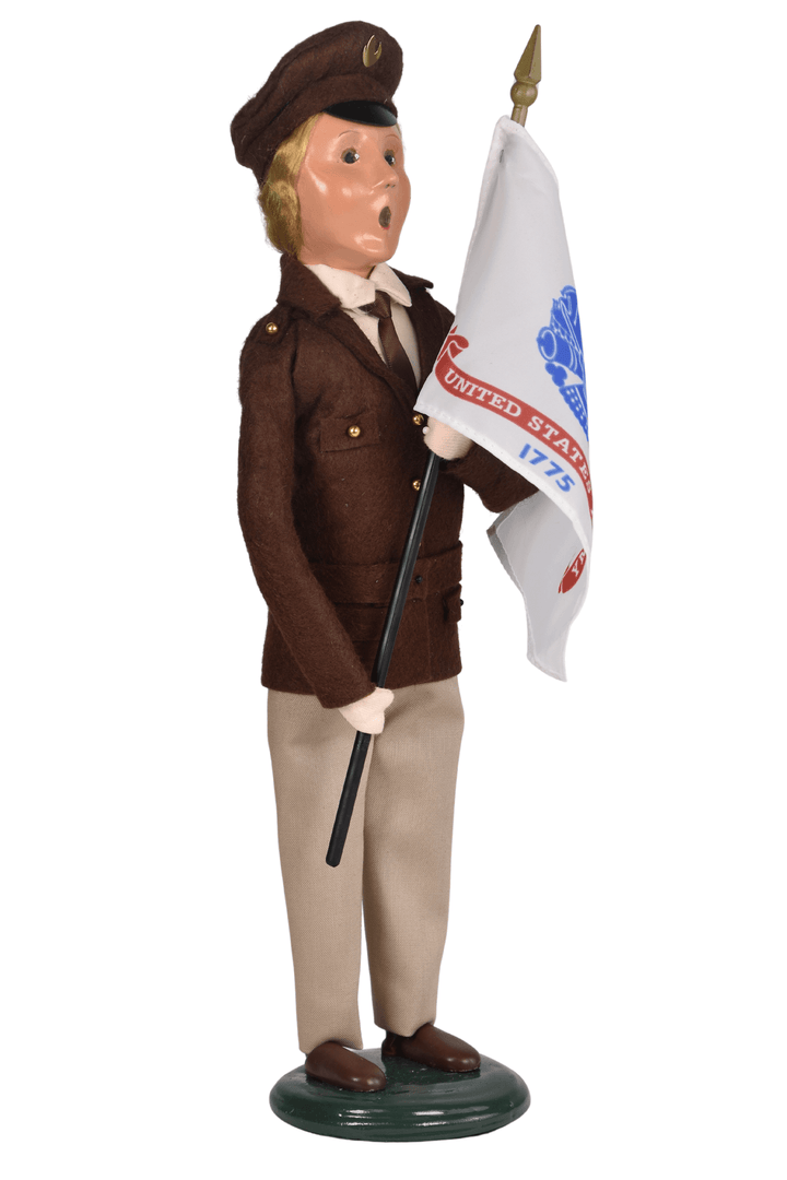 Army Woman with Flag