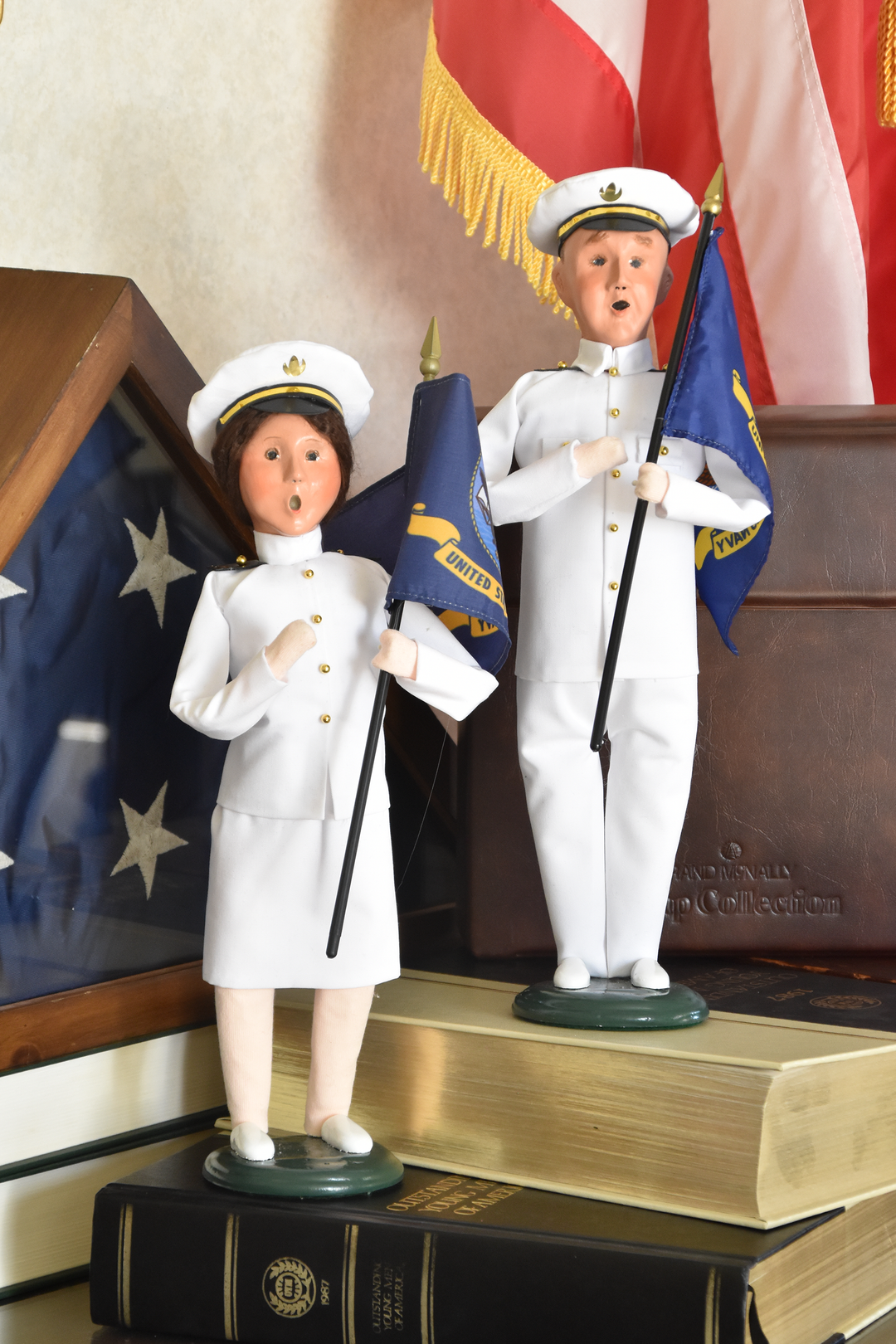 Navy Man with Flag