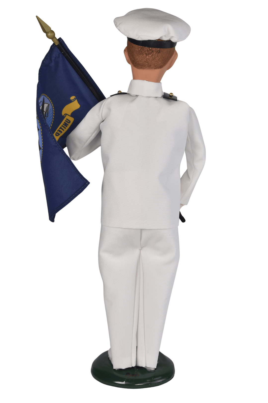 Navy Man with Flag