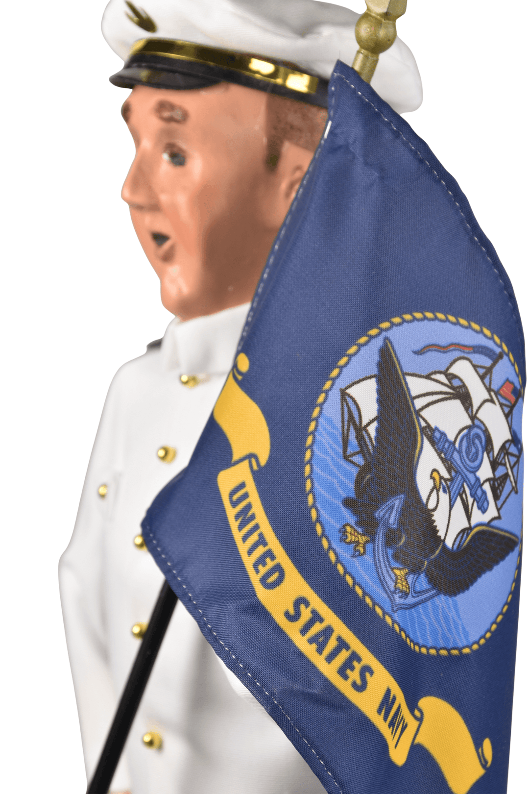 Navy Man with Flag