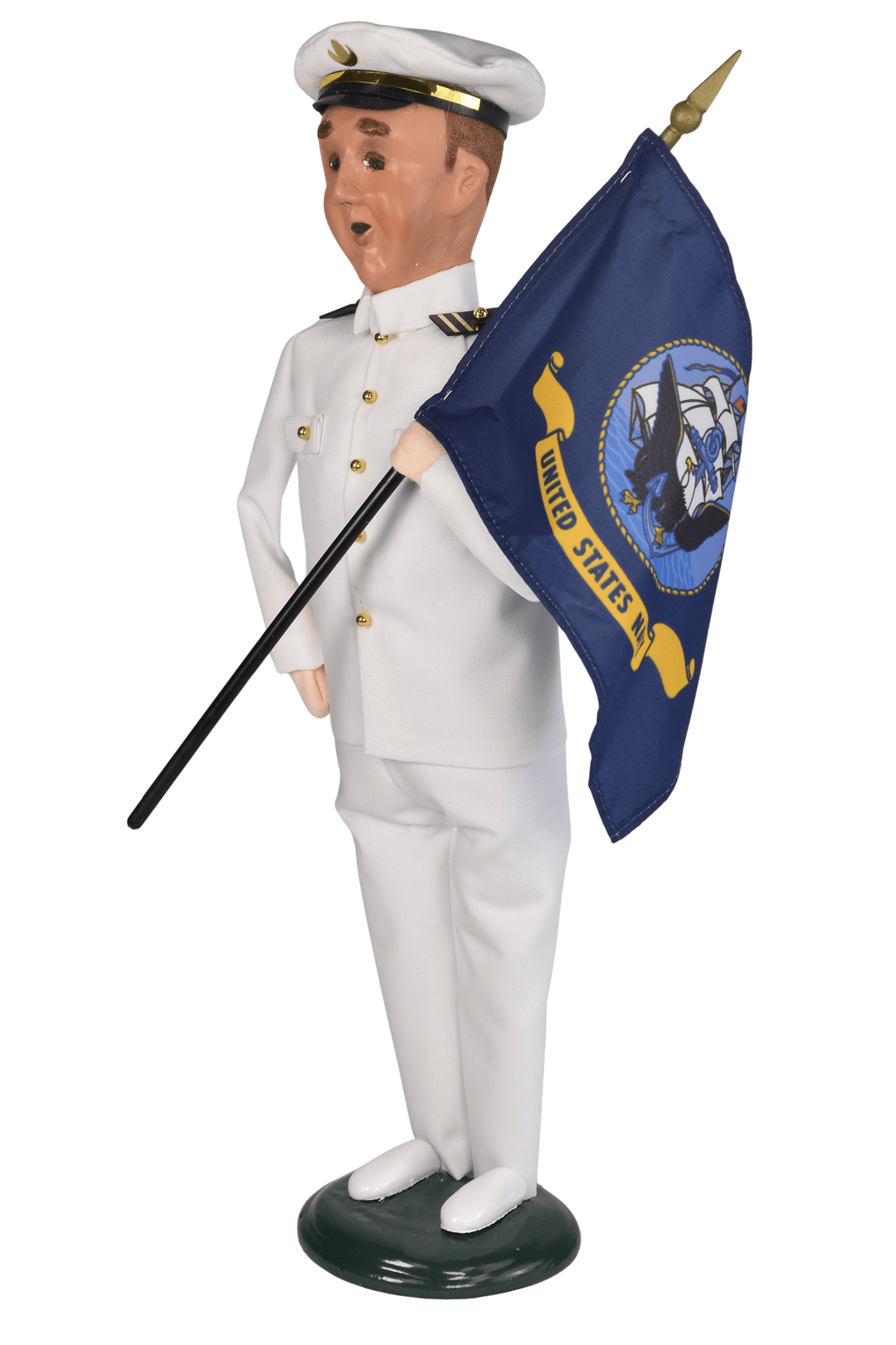 Navy Man with Flag