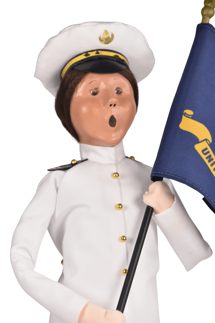Navy Woman with Flag