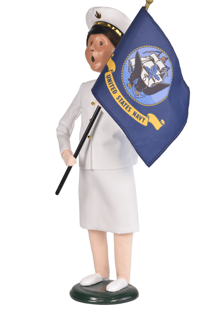 Navy Woman with Flag