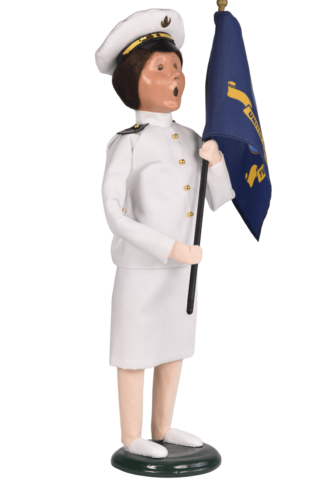 Navy Woman with Flag