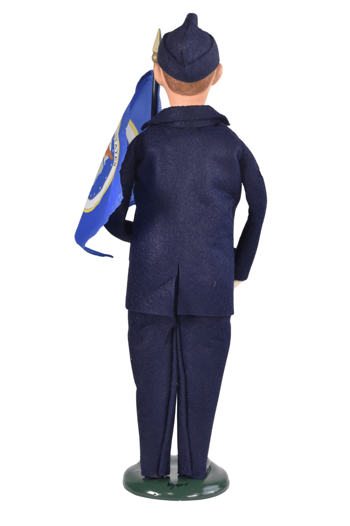 Air Force Man with Flag