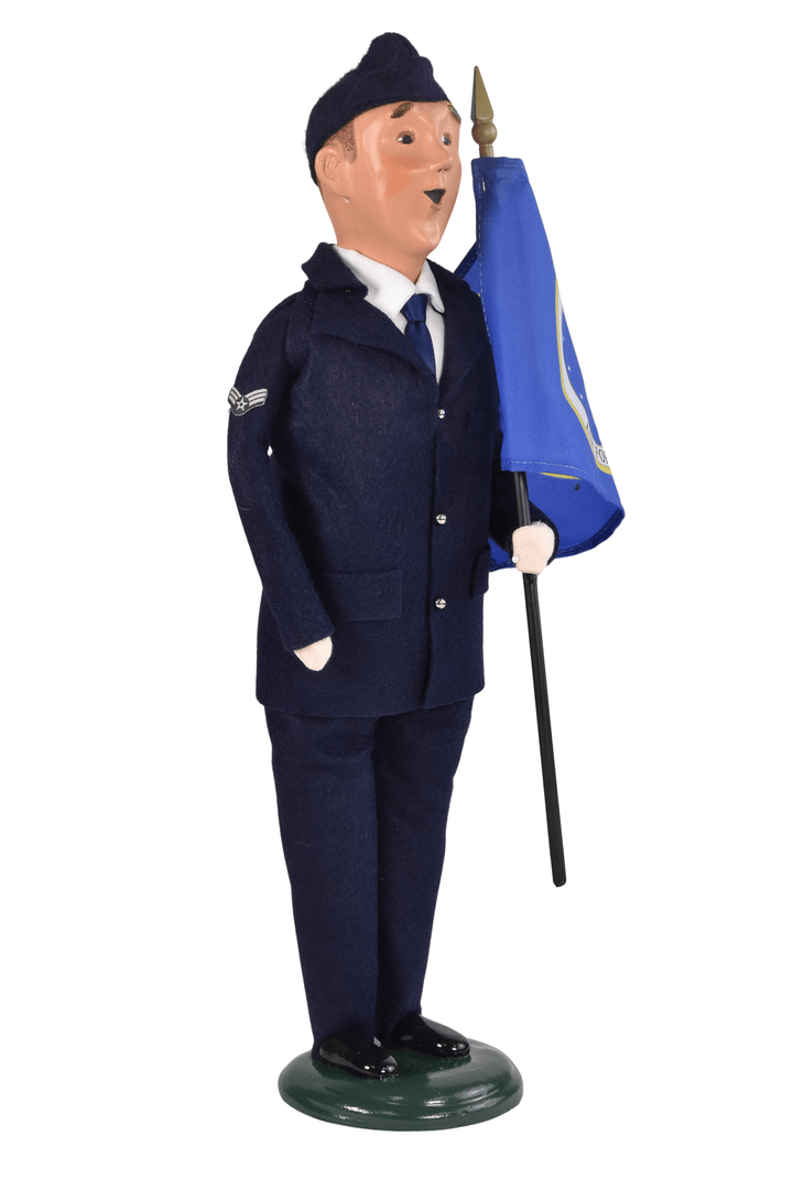 Air Force Man with Flag