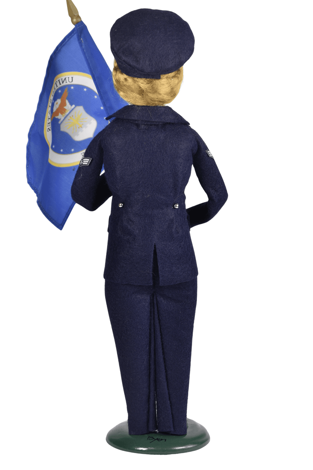 Air Force Woman with Flag