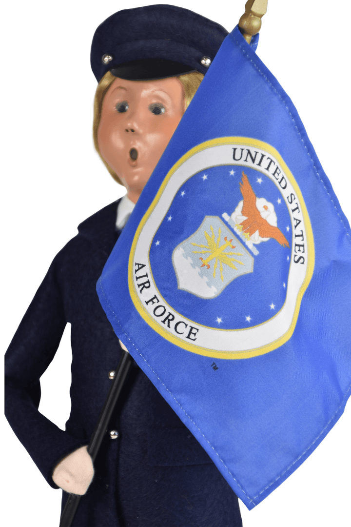 Air Force Woman with Flag