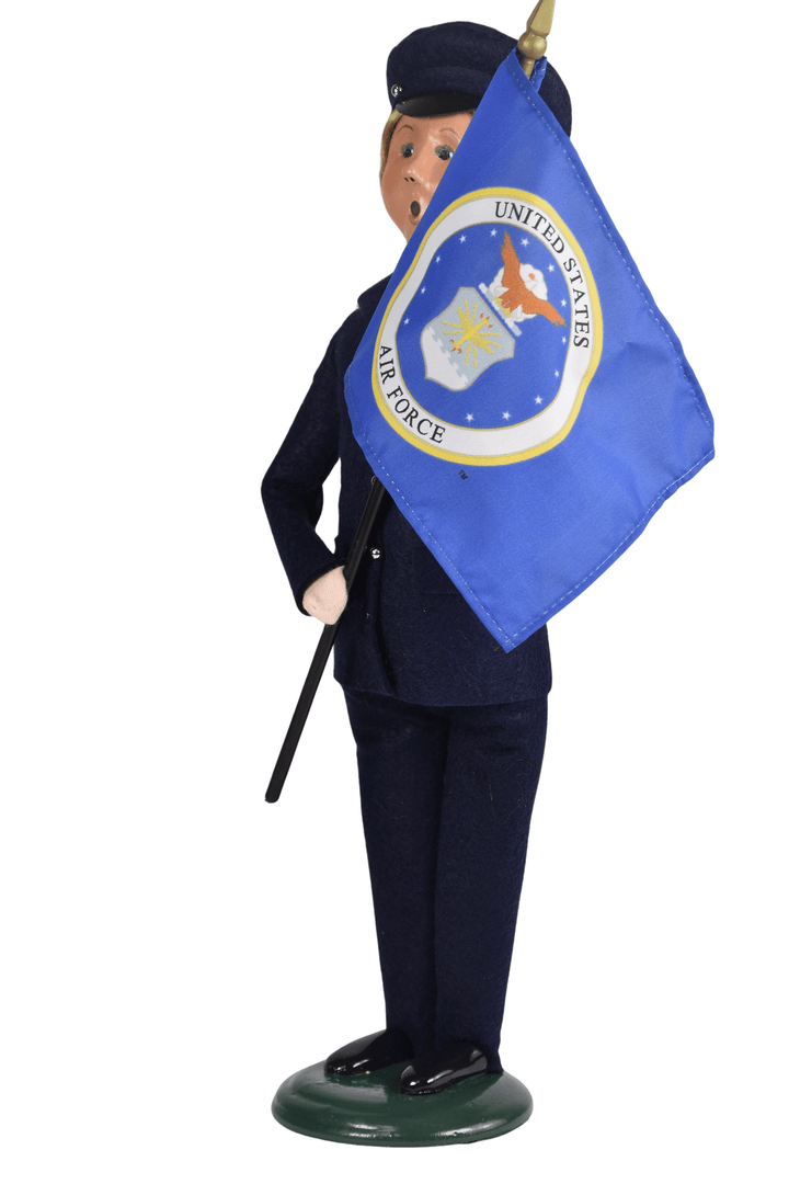 Air Force Woman with Flag