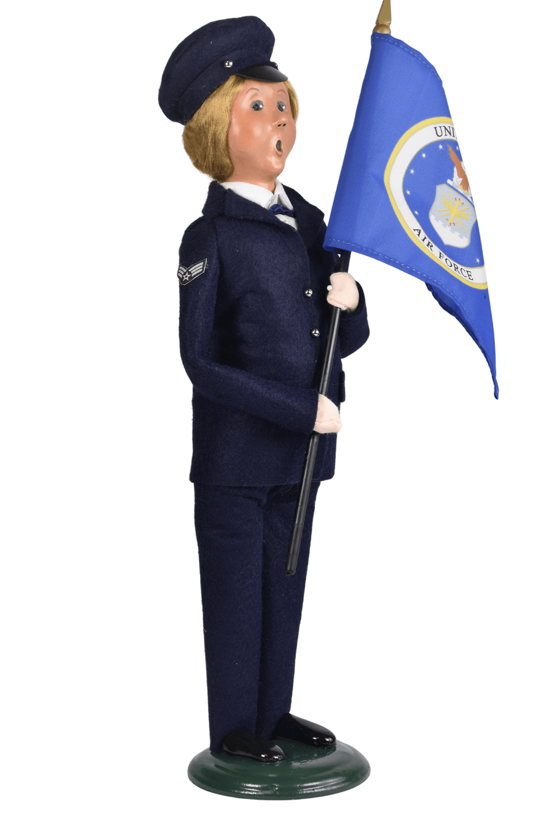 Air Force Woman with Flag