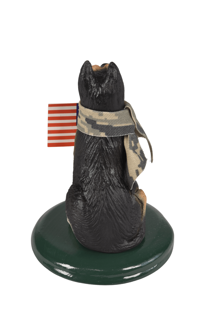 German Shepard with Flag