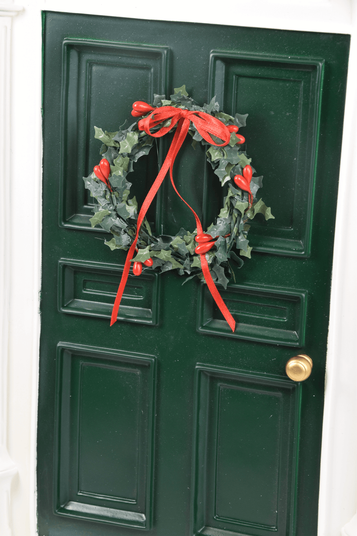 Green Door with Wreath