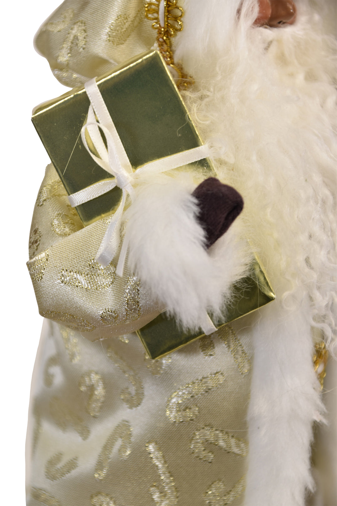 African American Gold Sparkle Santa