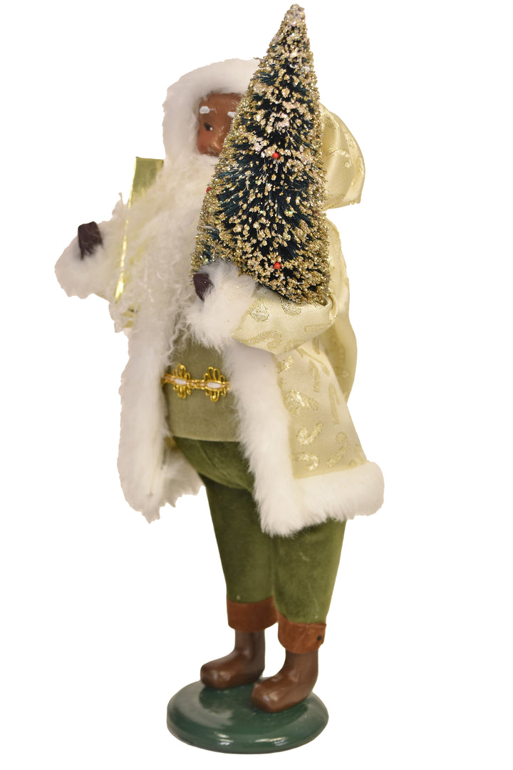 African American Gold Sparkle Santa