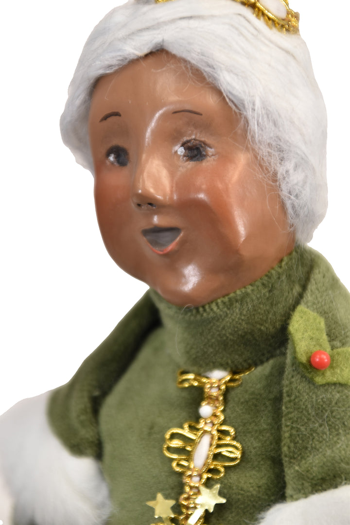 African American Gold Sparkle Mrs Claus