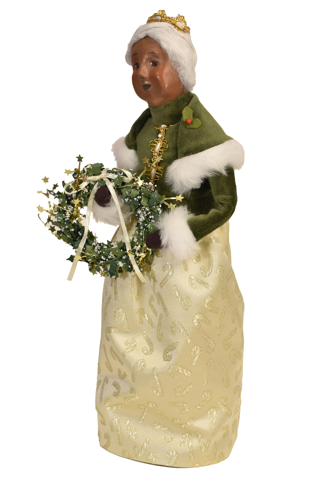 African American Gold Sparkle Mrs Claus