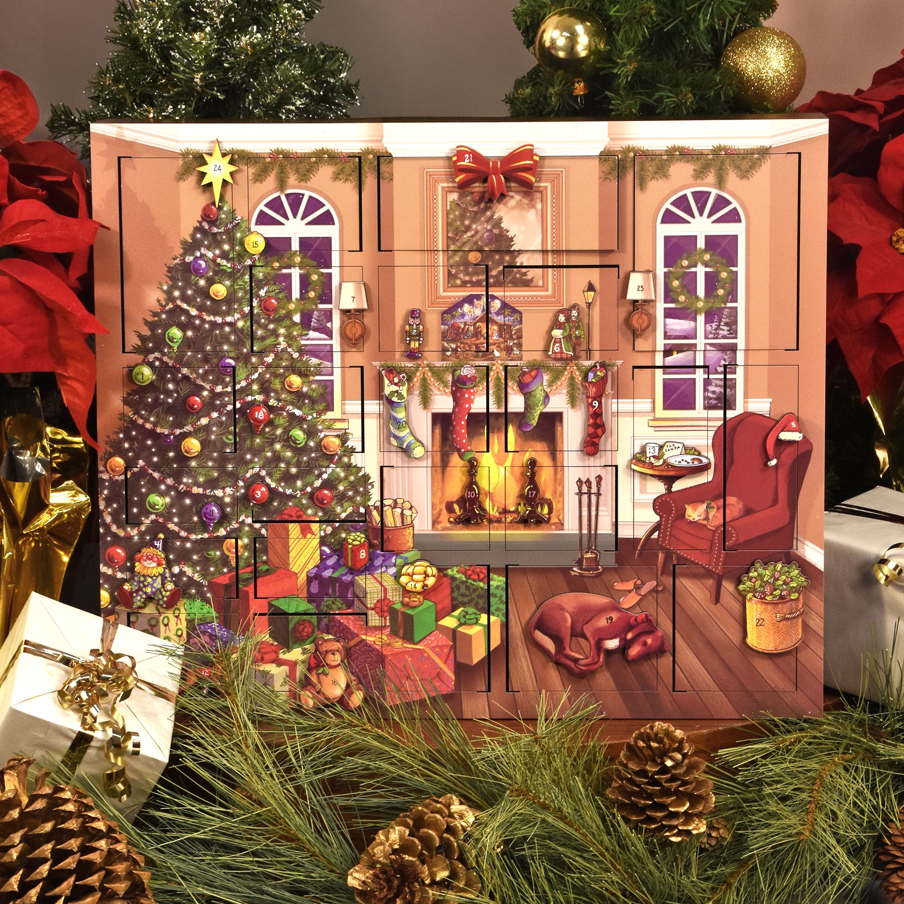 Christmas Advent Calendar, 3D Wood Advent Calendar – Byers' Choice