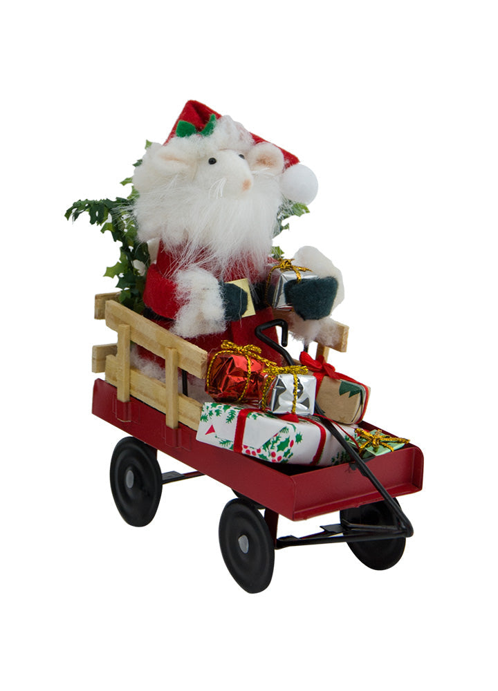 2018  Santa Mouse in Wagon