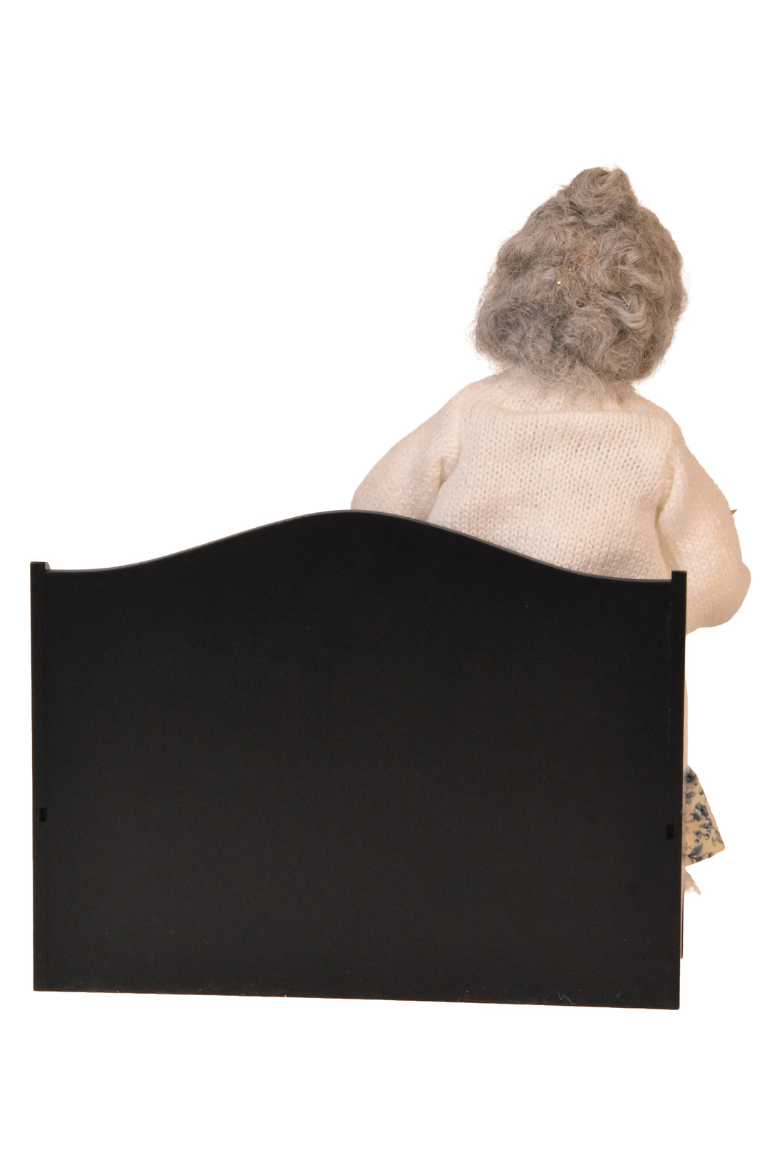 Grandmother Knitting On Bench (2000) - Auction