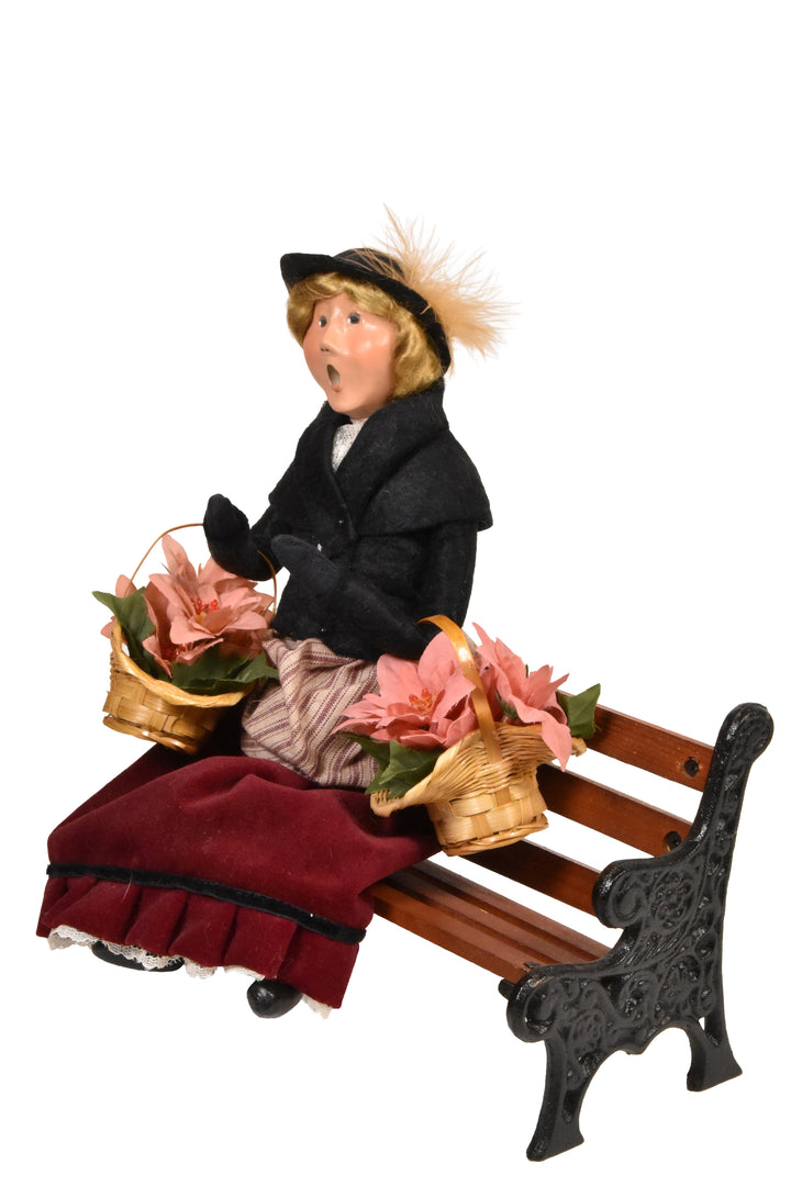 Woman with Flowers On Park Bench (2008) - Auction