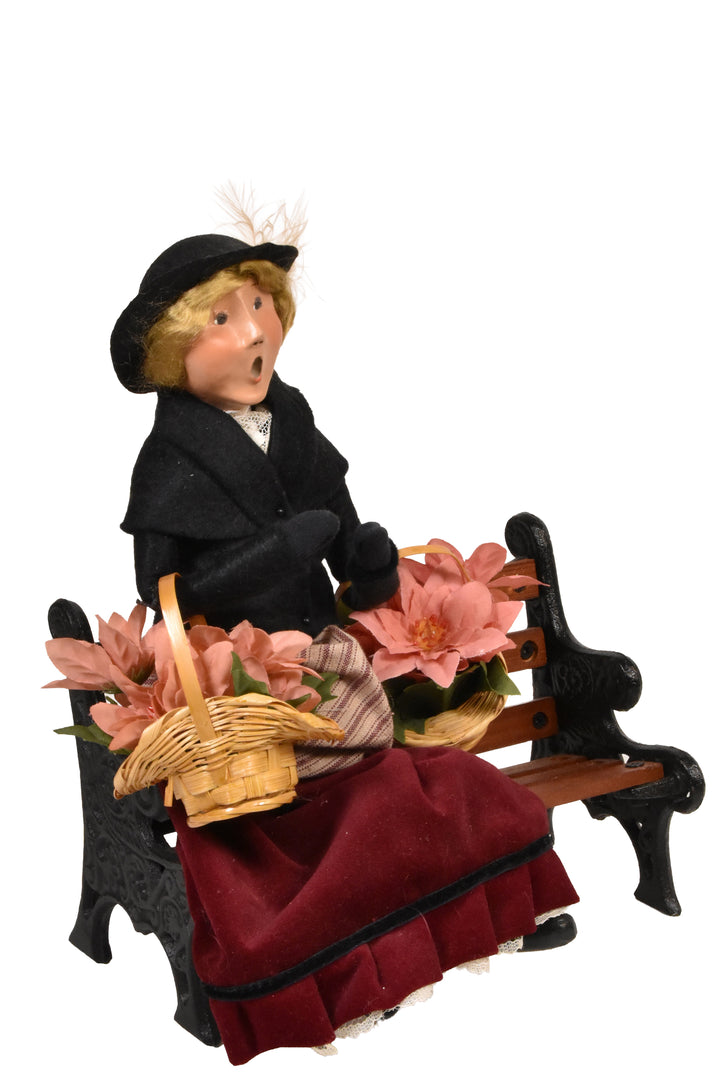 Woman with Flowers On Park Bench (2008) - Auction