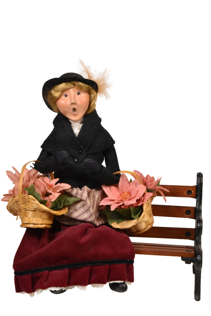 Woman with Flowers On Park Bench (2008) - Auction