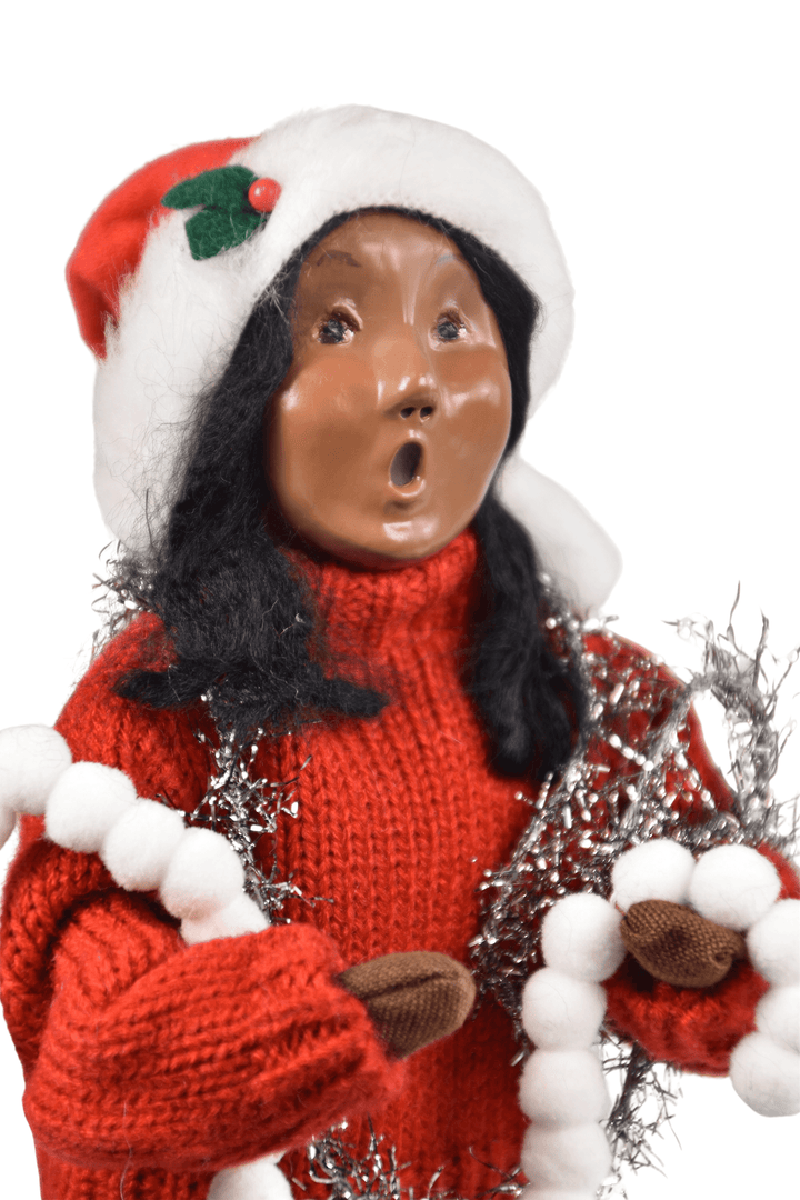 African American Decorating Family Girl
