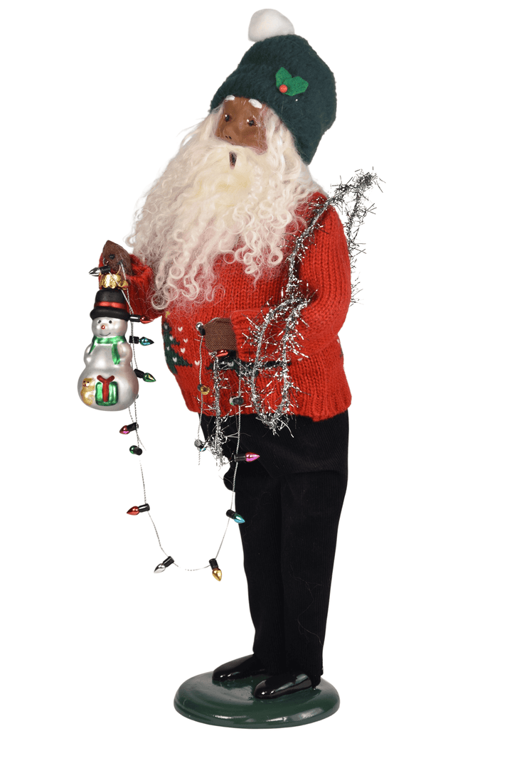 African American Decorating Santa