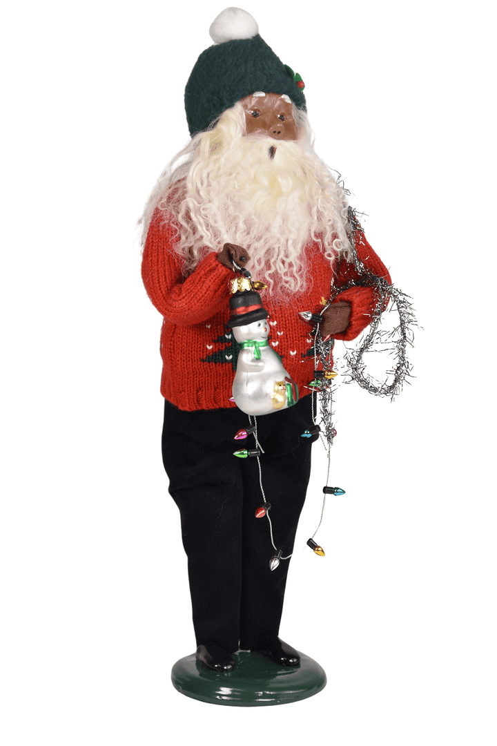 African American Decorating Santa