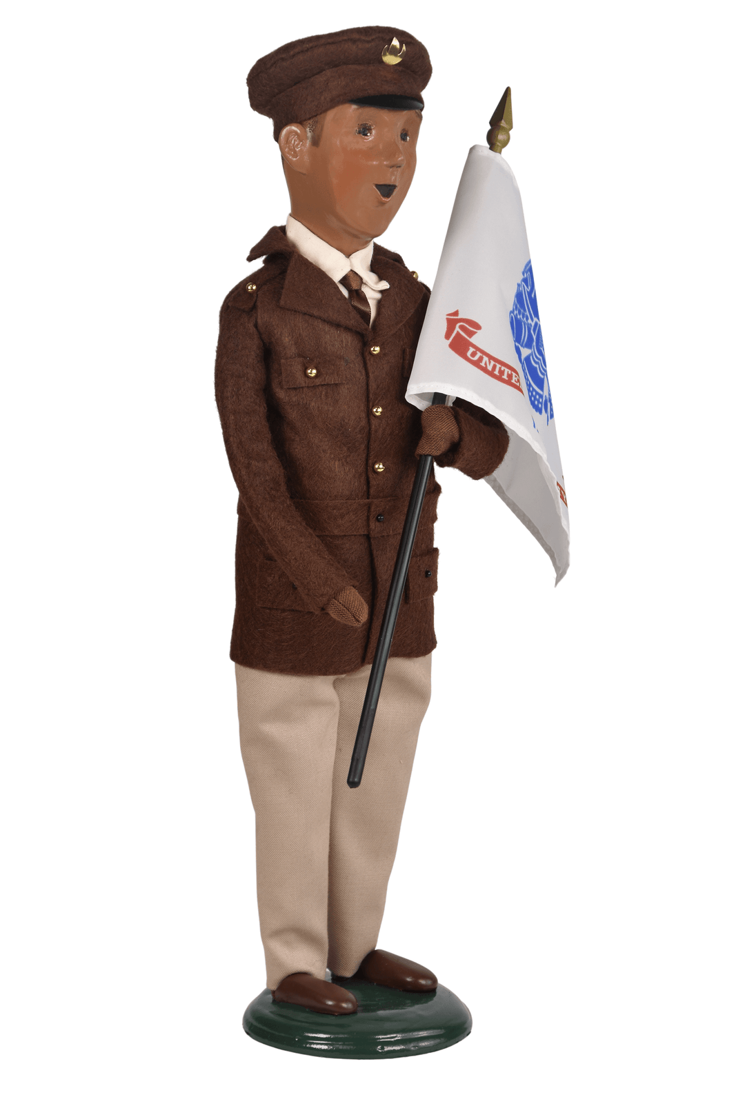 African American Army Man with Flag