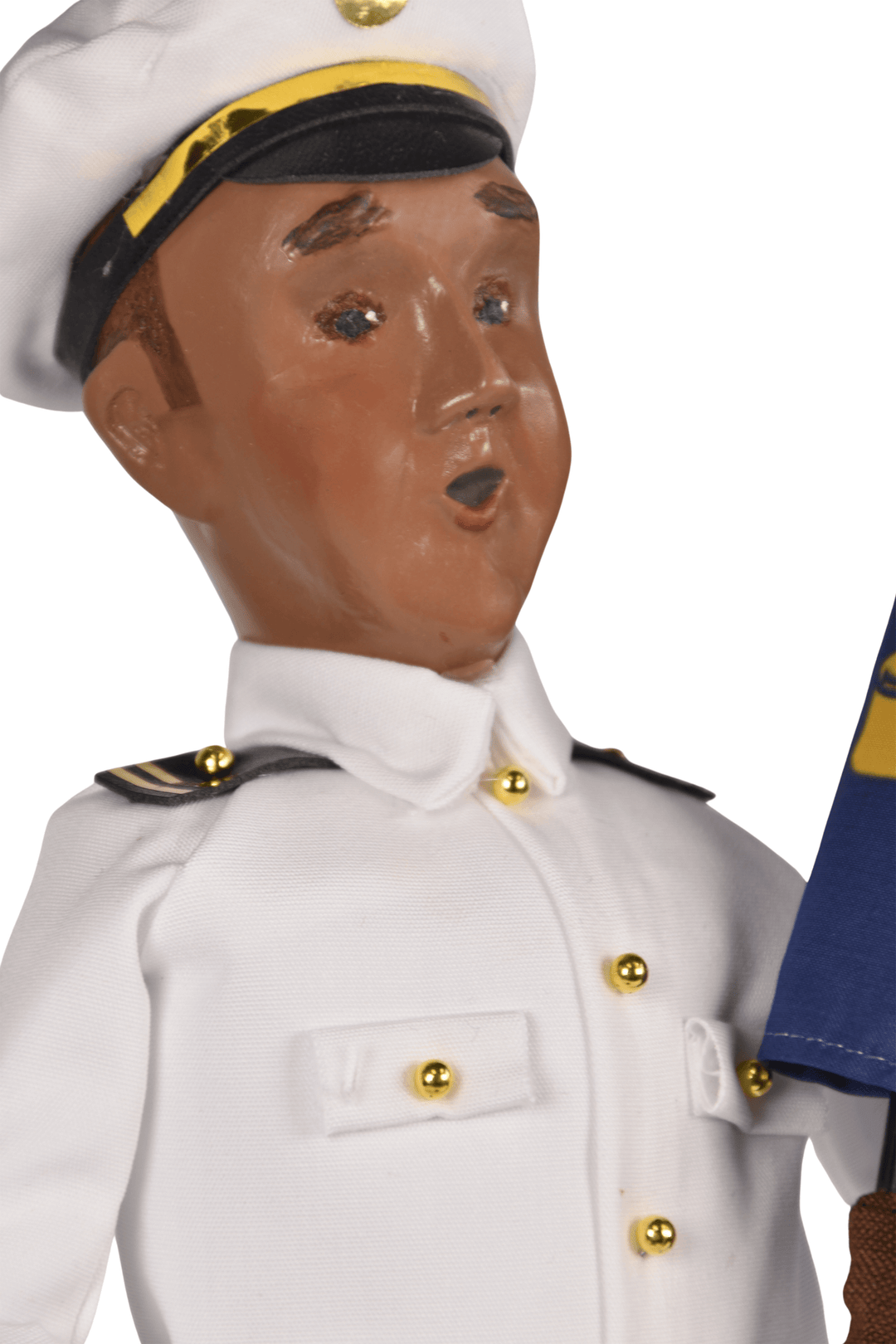 African American Navy Man with Flag